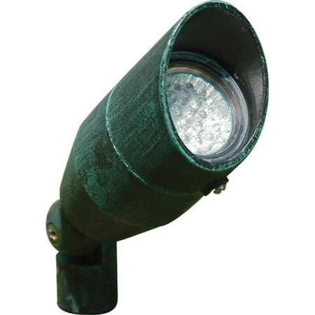 Dabmar Lighting Dabmar Lighting LV190-PG Cast Aluminum Directional Spot Light with Hood; Patina Green LV190-PG
